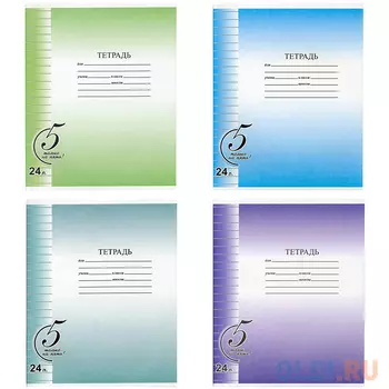 Набор тетрадей ACTION! ТОЛЬКО на пять!– блок-офсет 65гр, лин, ф. А5, 24л.,10 шт.в уп.