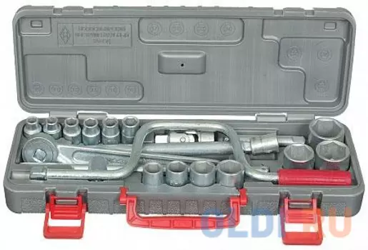 Набор торцовых головок НИЗ 2761-30 Шоферский инструмент №3.1/2. 40Х.в пласт кейсе.19 предметов