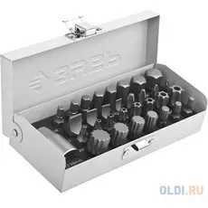 Набор ЗУБР: Биты специальные в металлическом боксе, PH, SL, HEX, TORX, SPLINE, 32 предмета