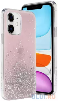 Накладка SwitchEasy "Starfield" для iPhone 12 mini прозрачный розовый GS-103-121-171-61
