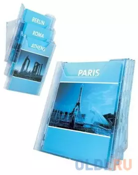 Накопитель настенный COMBIBOXX ф.А4, 3 секции, прозрачный, для презентационных материалов|2