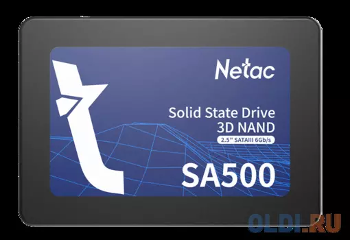Накопитель SSD Netac SATA III 256Gb NT01SA500-256-S3X SA500 2.5"