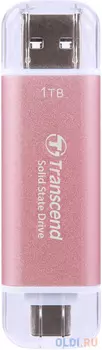 Внешний SSD диск 1 Tb USB 3.1 USB Type-C Transcend ESD310S розовый