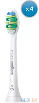 Насадка для зубных щеток Philips Sonicare HX9004/10 (упак.:4шт) 2 Series/Plaque Defense, 3 Series, DiamondClean/Smart, EasyClean, Essence+, FlexCare/Platinum/Platinum Connected/+, For Kids, HealthyWhite/+, PowerUp, ProtectiveClean