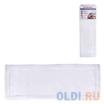 Насадка МОП плоская для швабры/держателя 40 см, карманы (ТИП К), плотная микрофибра, ЛАЙМА "Бюджет", 603117