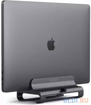 Настольная подставка Satechi Universal Vertical Aluminum Laptop Stand для ноутбуков толщиной от 1,27 см до 3,17 см. Материал алюминий. Цвет черный оникс.