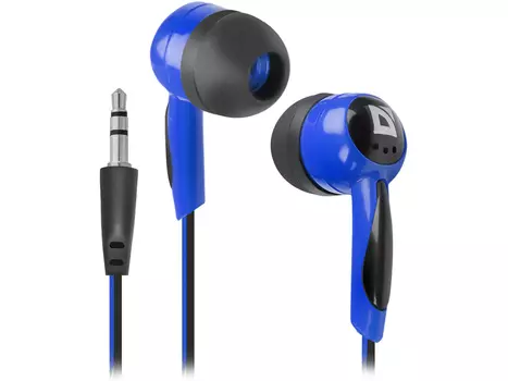 Наушники Defender Basic 604 Black/Blue Проводные / Внутриканальные без микрофона / 15 – 20 000 Гц / 85 дБ / Двустороннее / miniJack 3.5 мм