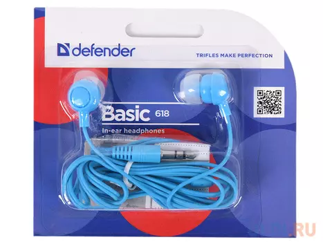 Наушники Defender Basic 618 Blue