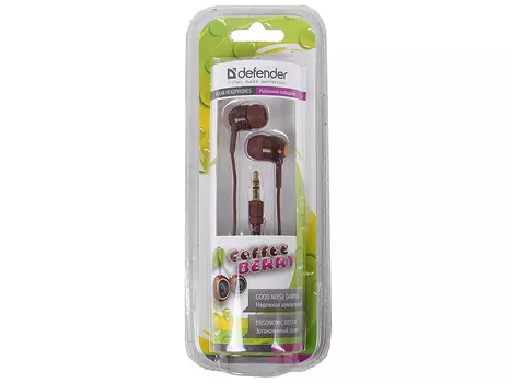 Наушники Defender CoffeeBERRY Вкладыши кофейные