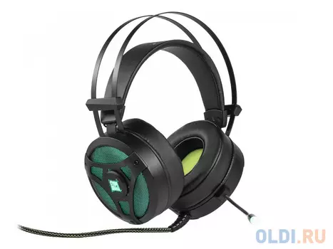 Наушники HARPER Gaming Hellfire GHS-X10 / Игровые / Проводные / Накладные с микрофоном / Черный / 20 Гц - 20 кГц / 105 дБ / USB, Mini-jack / 3.5