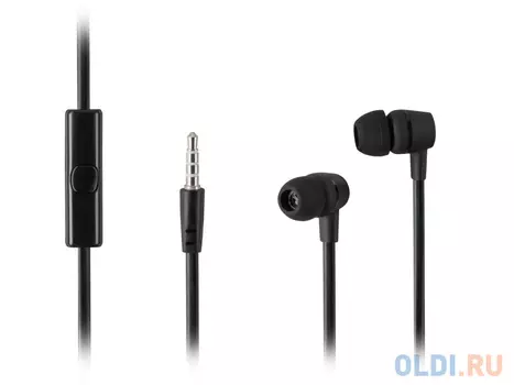 Наушники HARPER HV-107 / Проводные / Внутриканальные с микрофоном / Черные / 20 Гц - 20 кГц / Двухстороннее / Mini-jack / 3.5 мм