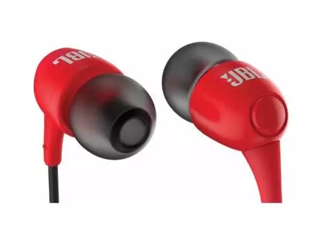 Наушники JBL T100 RED Проводные / Внутриканальные / Красный / 20 Гц - 22 кГц / 100 дБ / Двухстороннее / Mini-jack / 3.5 мм