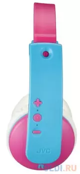 Наушники JVC беспроводные детские, модель HA-KD9BT-P-E, серия KIDS - Bluetooth. Цвет: розовый/голубой