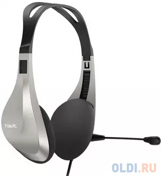 Наушники проводные Havit H205d black+grey