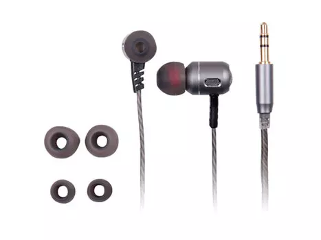 Наушники Ritmix RH-140 Grey Проводные / Внутриканальные / Серый / 20 Гц - 20 кГц / 92 дБ / Двухстороннее / Mini-jack / 3.5 мм