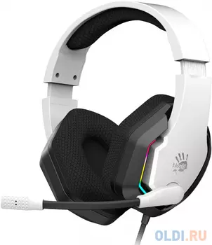 Наушники с микрофоном A4Tech Bloody G260p белый/черный 2м мониторные USB оголовье (G260P)