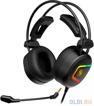 Наушники с микрофоном A4Tech Bloody MC750 черный 2.3м мониторные USB оголовье (MC750 BLACK)