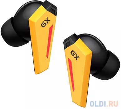Наушники с микрофоном Edifier GX07 желтый/черный вкладыши BT в ушной раковине