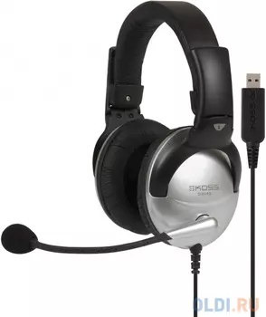 Наушники с микрофоном Koss SB45-USB черный/серебристый 2.4м мониторные оголовье (15116464)