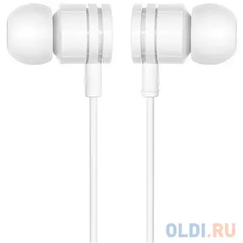 Наушники вакуумные AUX разъём с МК без рег.громкости длина 1.2м More Choice G22 (White)