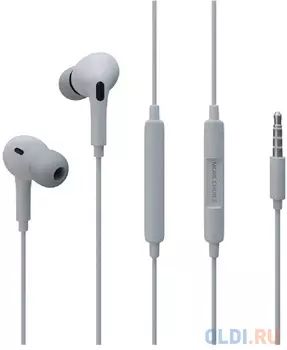 Наушники вакуумные Smart AUX разъём с МК c рег.громкости длина 1.2м More choice G31S (White)