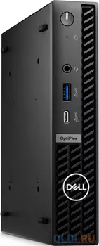 Неттоп Dell Optiplex 7020 Micro i3 14100T (2.7) 8Gb SSD256Gb UHDG 730 Linux Ubuntu GbitEth WiFi BT 90W мышь клавиатура черный (7020-3860)