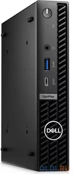 Неттоп Dell Optiplex 7020 Micro i3 14100T (2.7) 8Gb SSD256Gb UHDG 730 Windows 11 Professional GbitEth 260W мышь клавиатура черный (7020-3861)