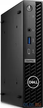 Неттоп Dell Optiplex 7020 Micro i3 14100T (2.7) 8Gb SSD512Gb UHDG 730 Linux Ubuntu GbitEth WiFi BT 65W мышь клавиатура черный (7020-3850)