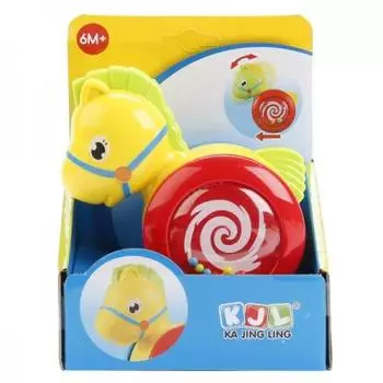 НЕВАЛЯШКА-ЛОШАДКА, НА КОЛЕСАХ 009-1 В КОР. 12*7,5*15,5СМ в кор.2*60шт