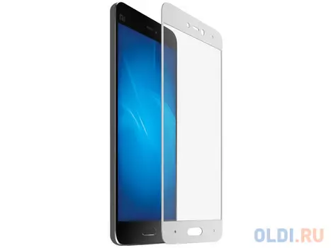 Закаленное стекло с цветной рамкой (fullscreen) для Xiaomi Mi 5c DF xiColor-11 (white)