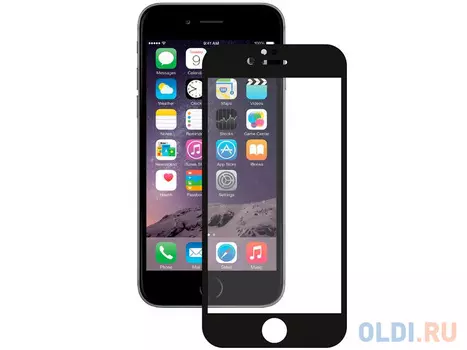 Защитное стекло 3D Deppa для Apple iPhone 6/6S, 0.3 мм, черное
