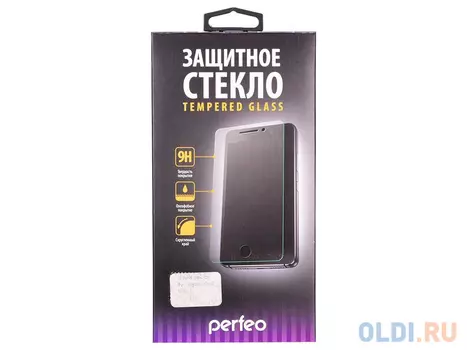 Защитное стекло 3D Perfeo PF_A4068 для iPhone X 0.33 мм (серебристый)