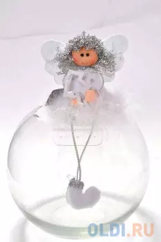 Украшение Winter Wings "Сидящий ангел" 21 см 1 шт белый полиэстер