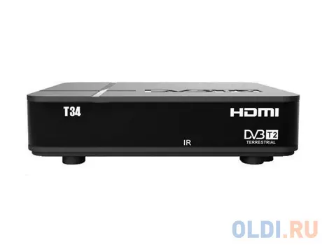 Тюнер цифровой DVB-T2 Сигнал T34 черный