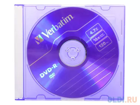 Диски DVD-R 4.7Gb Verbatim 16х Slim <43655\\547\\557