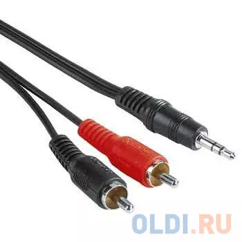 Кабель Hama 2xRCA "тюльпан" - 3.5 мм Jack (m-m), стерео, 2.0 м, черный H-30455