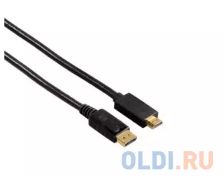 Кабель DisplayPort - HDMI (m-m), 1.8 м, ***, черный, Hama H-54594