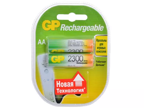Аккумуляторы GP 2шт, AA, 2300mAh, NiMH (230AAHC)