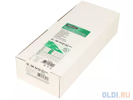 Пружина пластиковая Fellowes, 10 мм. Цвет: белый, 100 шт., шт (FS-53458)