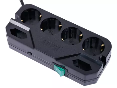 Сетевой фильтр MOST Compact СRG 6 розеток 5 м черный