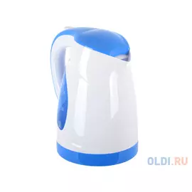 Чайник BBK EK1700P, 2200Вт, 1.7л, пластик, белый/голубой