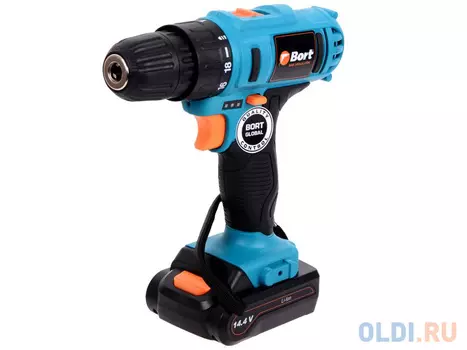 Дрель-шуруповерт аккумуляторная Bort BAB-14Ux2Li-FDK 1500mAh; 14.4в; 2 аккум. в компл; 2 скорости; быстрозажимной патрон