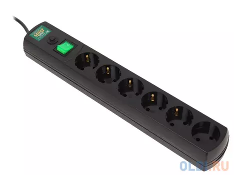 Сетевой фильтр Most Lite LRG 3м черный 6 розеток