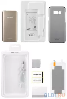 Портативное зарядное устройство Samsung EB-WG95ABBRGRU для Samsung Galaxy S8 + защитная пленка + чех