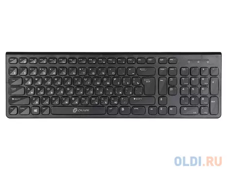 Клавиатура проводная Oklick 590M USB черный/белый
