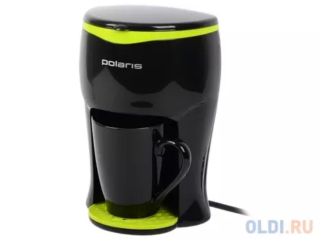 Кофеварка Polaris PCM 0109, Черный/салатовый