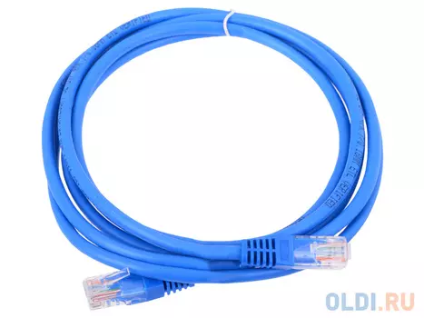 Патч-корд 5E категории UTP синий 2м Медный