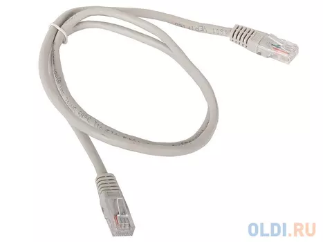 Патч-корд литой "Aopen" UTP кат.5е 1м серый <ANP511_1M