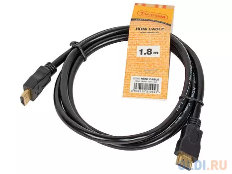 Кабель цифровой HDMI19M to HDMI19M, V1.4+3D, 1.8m,TV-COM