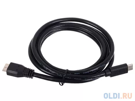 Кабель Type-C Micro-B 1м Cablexpert CCP-USB2-mBMCM-1M круглый черный